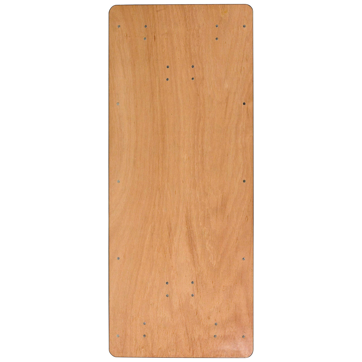 EMMA + OLIVER 6-Foot Rectangular Wood Folding Banquet Table with Clear Coated Finished Top EMMA + OLIVER