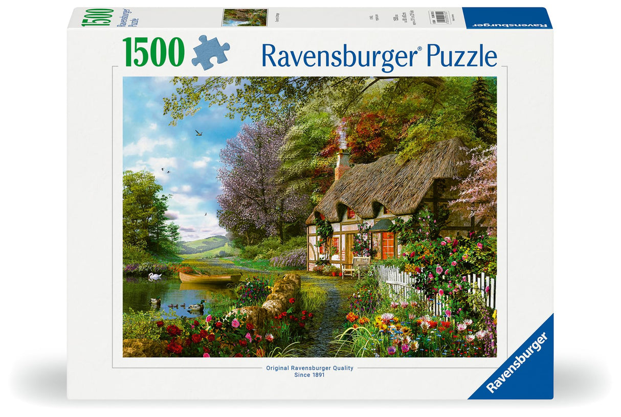 Ravensburger Country Cottage Jigsaw Puzzle - 1500 Pieces | Expertly Crafted in Germany | Unique, Interlocking Fit | Vibrant, Glare-Free Imagery | Perfect for Adults and Kids Alike Ravensburger