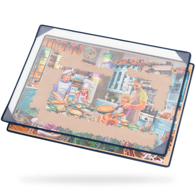 Tektalk Jigsaw Puzzle Board Portable Puzzle Mat with Puzzle Dustproof Cover for Puzzle Storage Puzzle Saver, Non-Slip Surface, Up to 1000 Pieces - Khaki