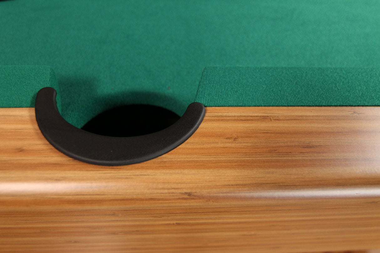 Mizerak Dynasty Space Saver 6.5' Billiard Table with Leg Levelers, Automatic Ball Return, and Classic Green Nylon Cloth Mizerak