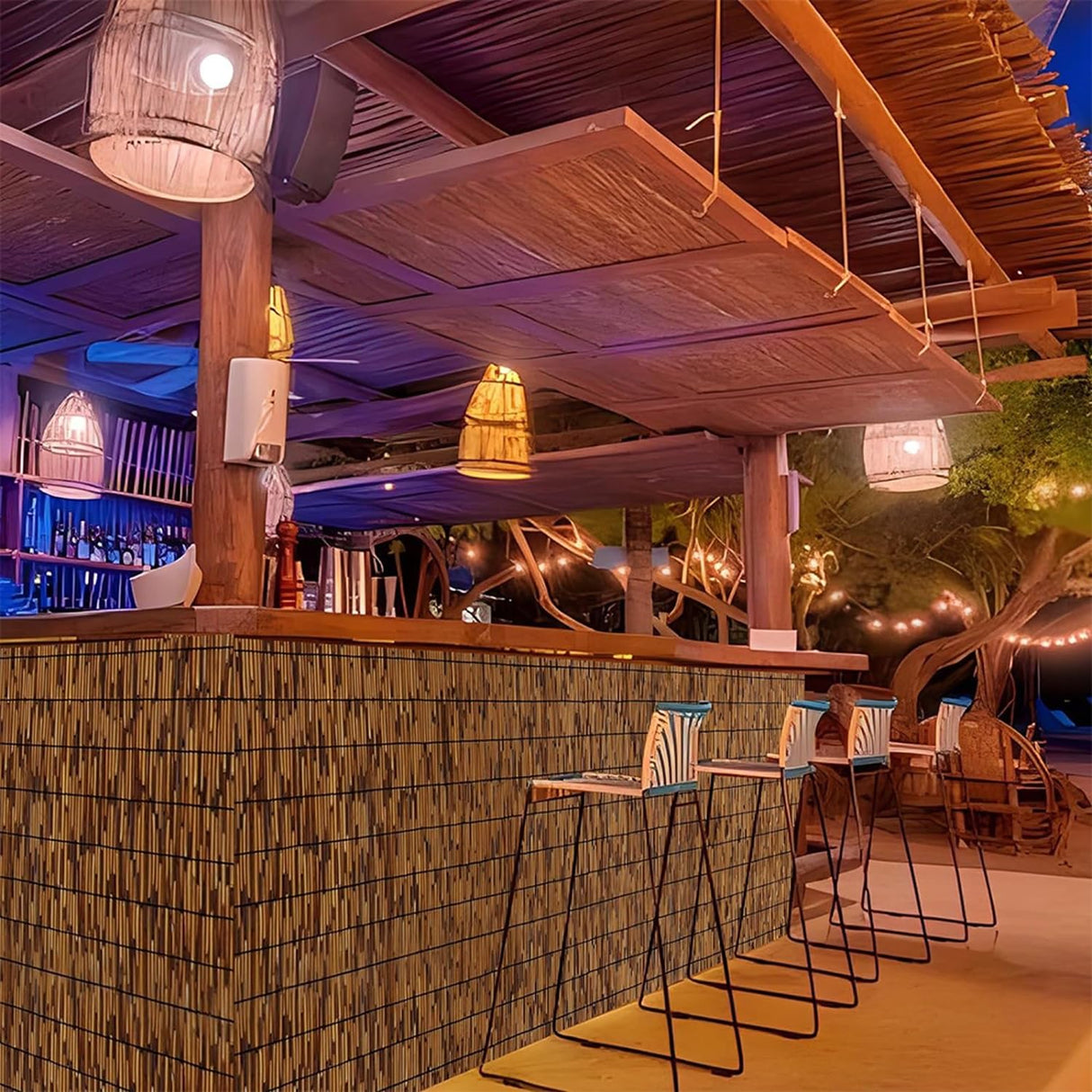 Natural Reed Fencing Rolls, Reed Screen for Garden, Privacy Fence,Bamboo Reed Roll-Up Blind Shades,2 3 4 5 Feet High,Hand-Woven,Sun Shade,Waterproof (Size : 61x1005CM(2x33ft)) XINSARV