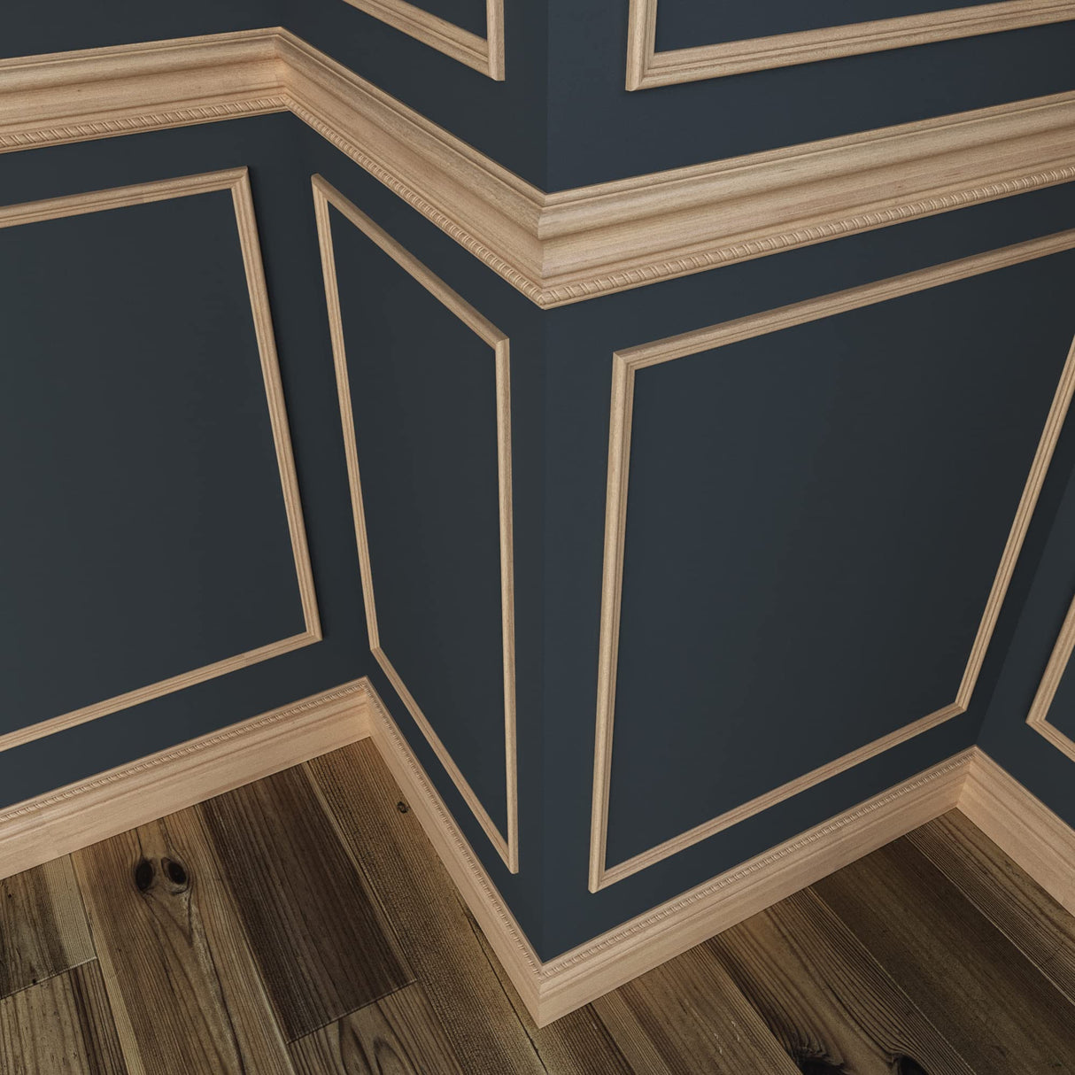 40-4WHW Unfinished White Hardwood Colonial Trim Moulding ORNAMENTAL