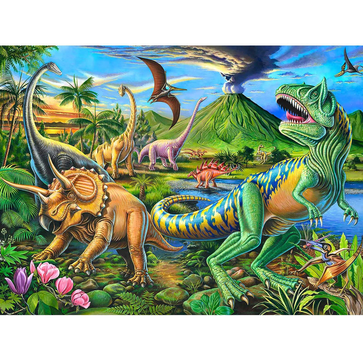 Puzzles for Kids Ages 4-8 Year Old,100 Piece Dinosaur Jigsaw Puzzle for Toddler Children Learning Educational Puzzles Toys for Boys and Girls - Every Piece is Unique… RANSUNN