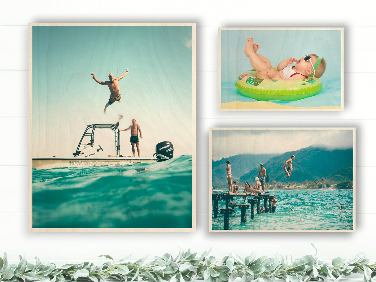 Your Photo Printed on Real Wood | Valentineโs Day | Custom Picture Frames | Custom Photo Gifts | Personalized Picture Frame | Wood Photo Print With Your Picture (Photo Only) (8x10" Portrait) DREAM BIG PRINTABLES