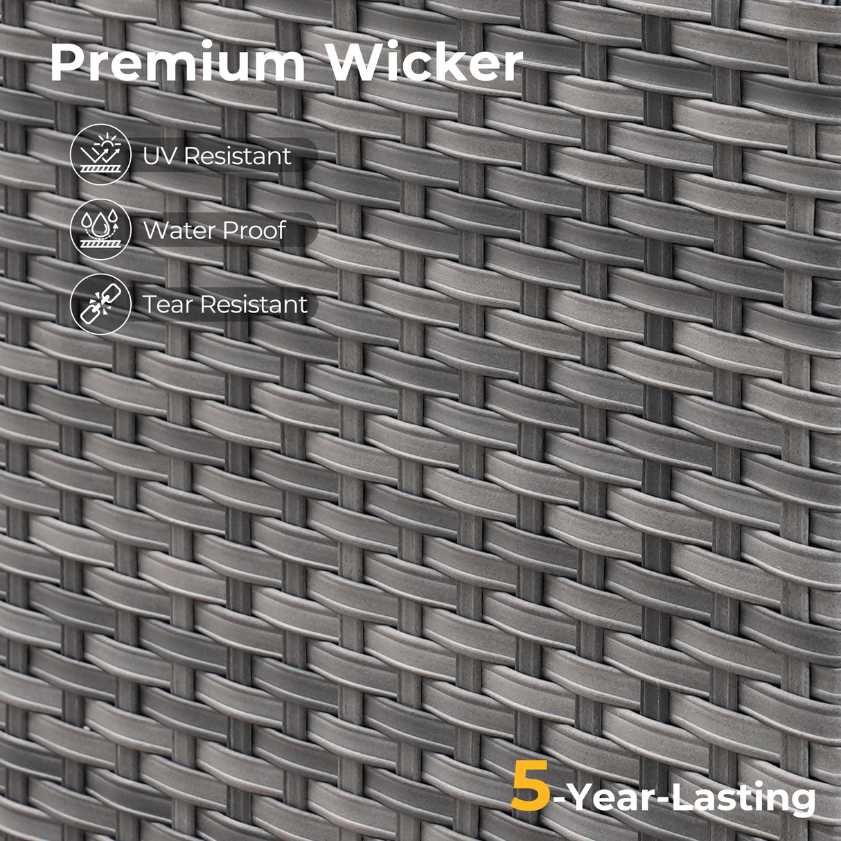 HOOOWOOO Patio Outdoor Sectional Furniture Sofa Set with Fire Pit Table,13 Piece L Shaped Wicker Couch Set with Swivel Chairs,Modern 10 Persons Summer Patio Conversation Set(Black) HOOOWOOO