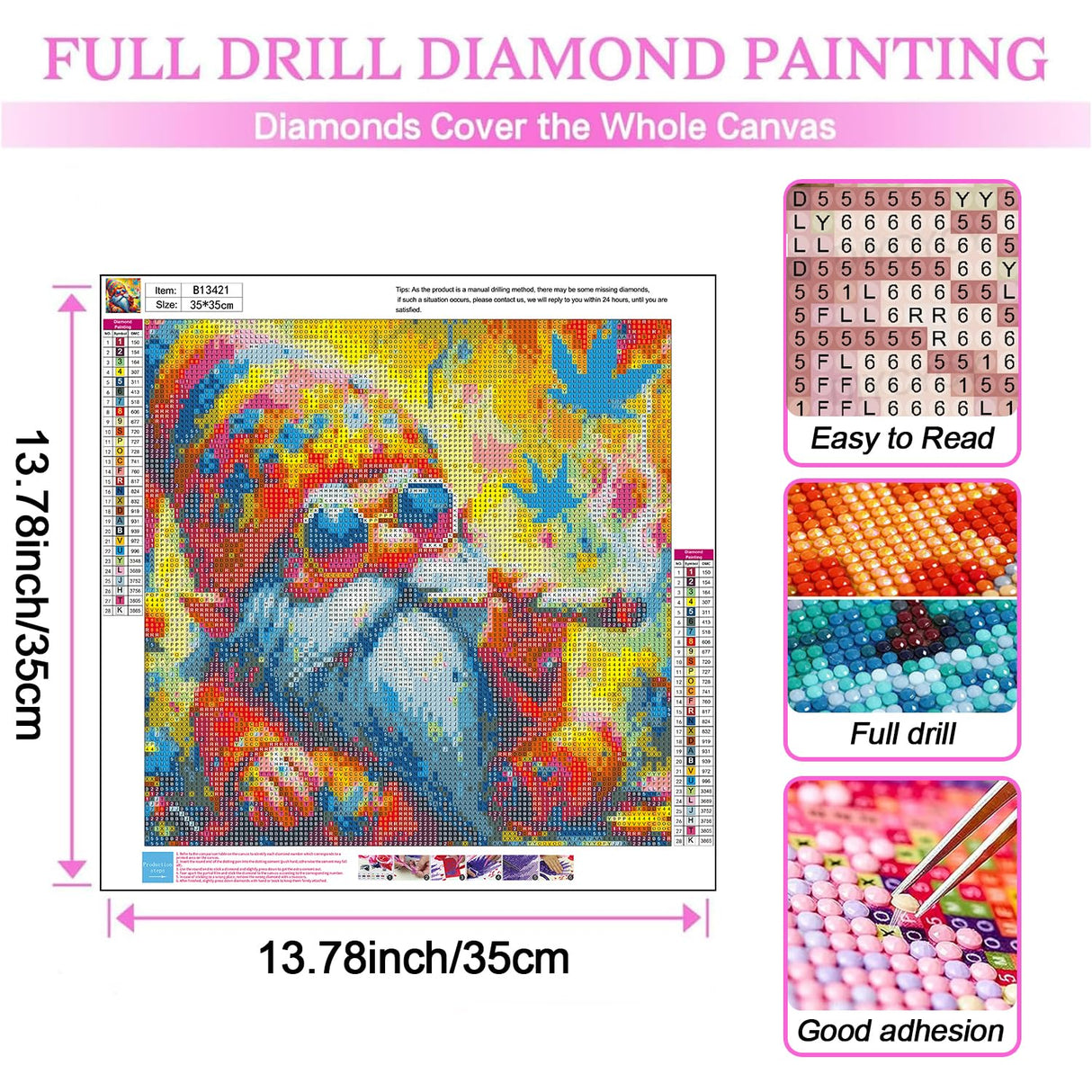 DIYCYCY Gnome 5D Diamond Painting Kits for Beginners,DIY Round Diamond Art Kits for Adults,Full Drill Diamond Dots Paintings Picture Gem Art for Adults Craft Home Wall Decor 13.78x13.78in DIYCYCY