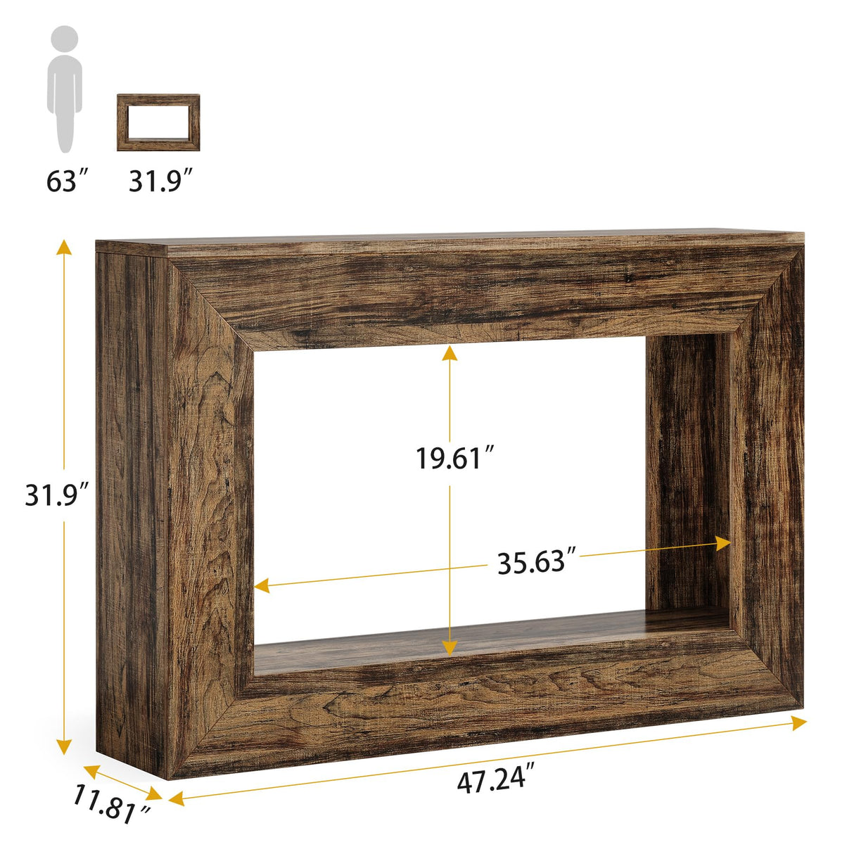 Celaform Console Tables for Entryway, 47.2 Inch Long Sofa Table with Storage, Farmhouse Wood Style Entry Table Behind Couch Table for Living Room, Entrance, Hallway Celaform