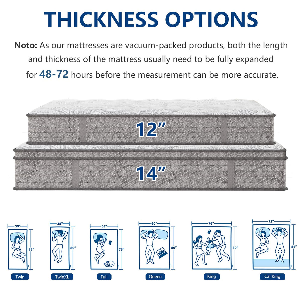 6V-Sermmoo Full Mattress, 14 Inch Hybrid Full Size Mattress in a Box, Pocket Spring and Memory Foam for Pressure Relief, Motion Isolation, Edge Support, Medium Firm, CertiPUR-US 6V-Sermmoo