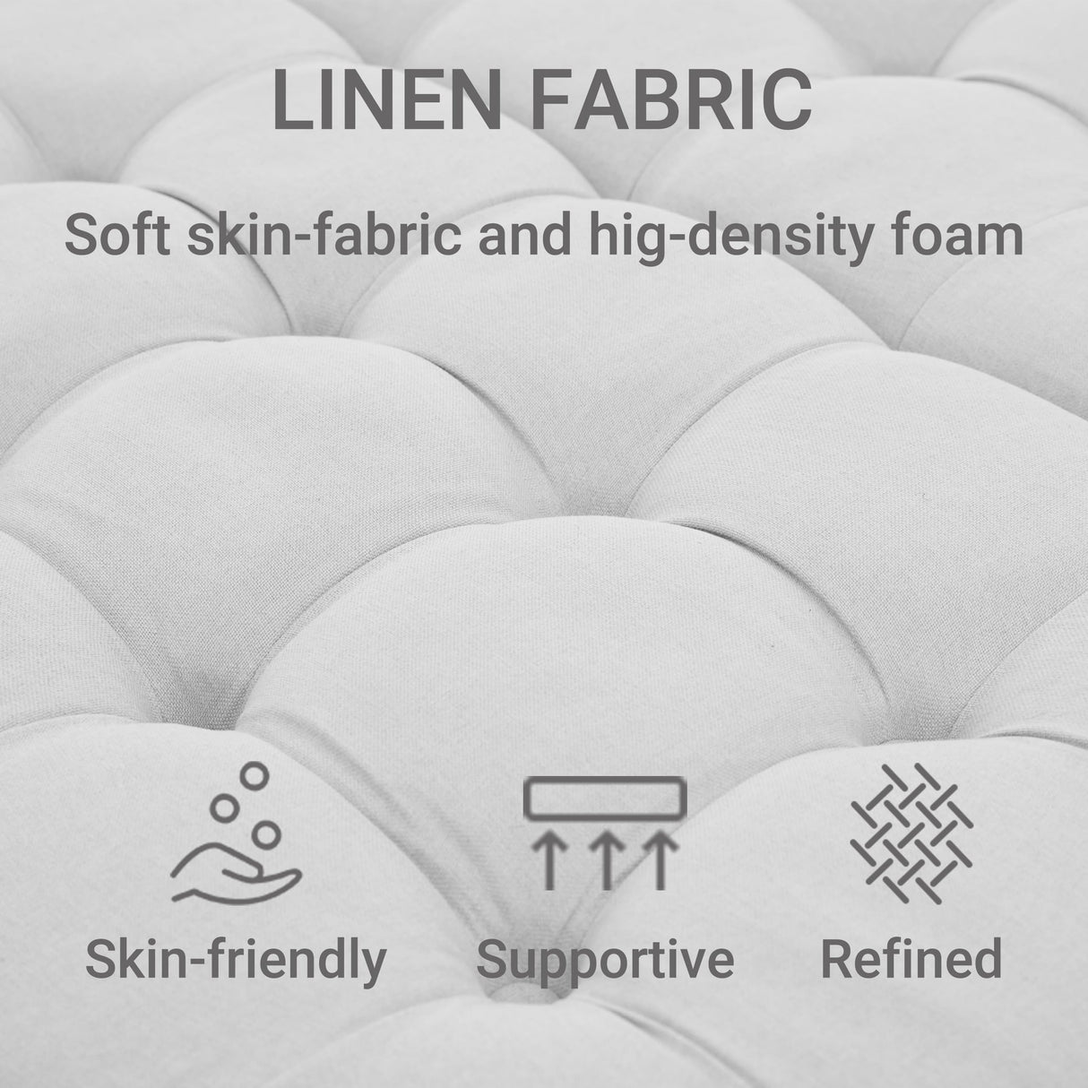 Tbfit Large Square Storage Ottoman Bench, Tufted Upholstered Coffee Table with Lift Top & Solid Wood Legs, Oversized Storage Ottomans Toy Box for Living Room (Beige) Tbfit