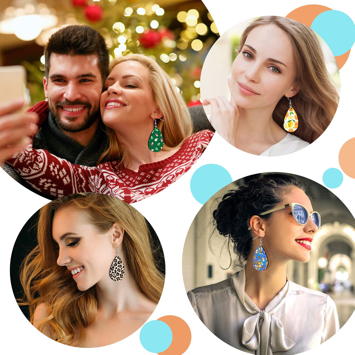 Palksky 50pcs Sublimation Blanks Products - Sublimation Earring Blanks with Earring Hooks and Jump Rings for Halloween Christmas Women Girls DIY Earring Project Sublimation Accessories Palksky