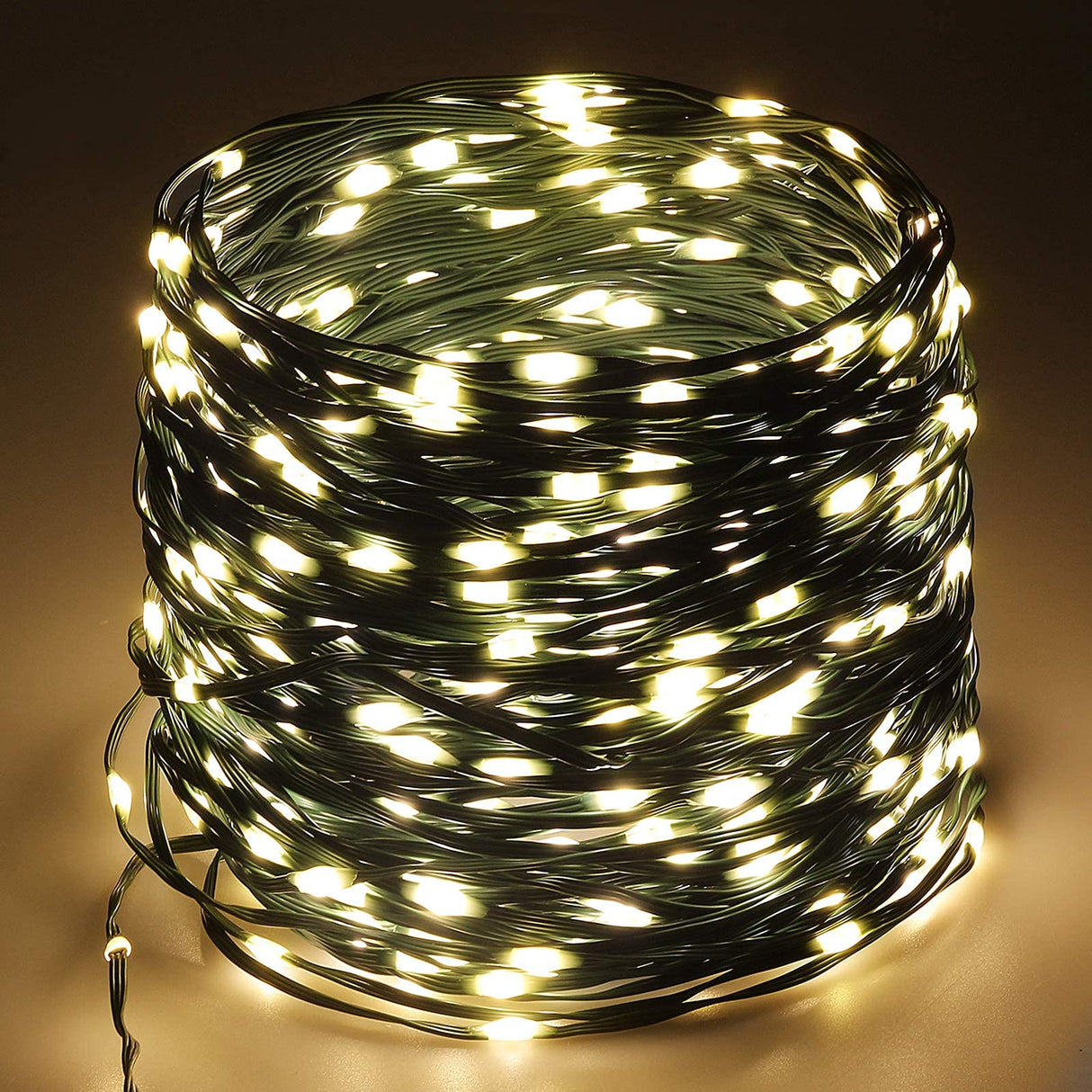 Tcamp 164FT 500 LED Christmas Lights, 8 Modes Christmas Tree Lights with Timer Memory Function, Green Wire Starry Fairy String Lights for Christmas Tree Halloween Outdoor Indoor Decor (Warm White) Tcamp