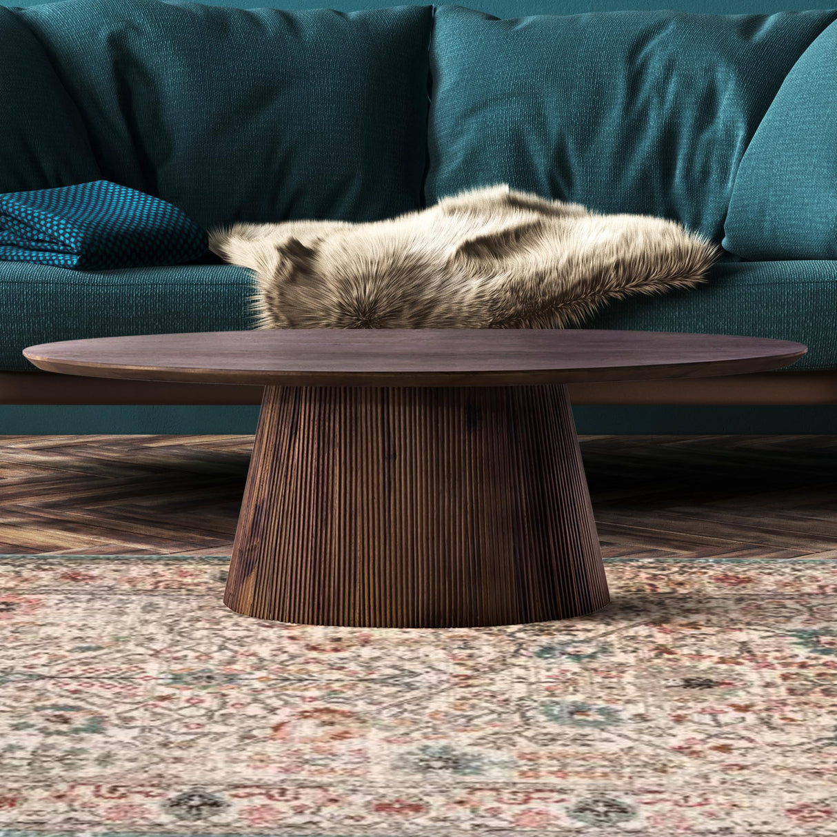 Canarm MADHY Brown Wood Coffee Table Canarm
