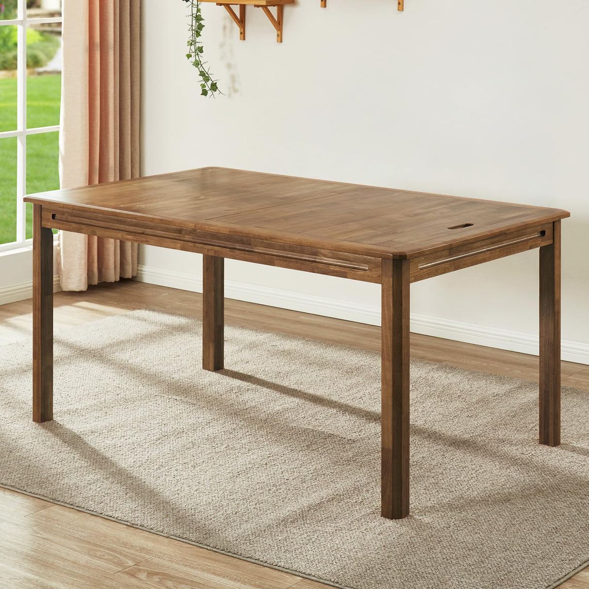 Board Game Table with Removable Table Top, Seats 4 to 6 Players with 4ft-9in x 2ft-9in Play Area, Includes Play Mat and Detachable Cup Holders, Minimal Assembly Required (Warm Walnut) Brimhart