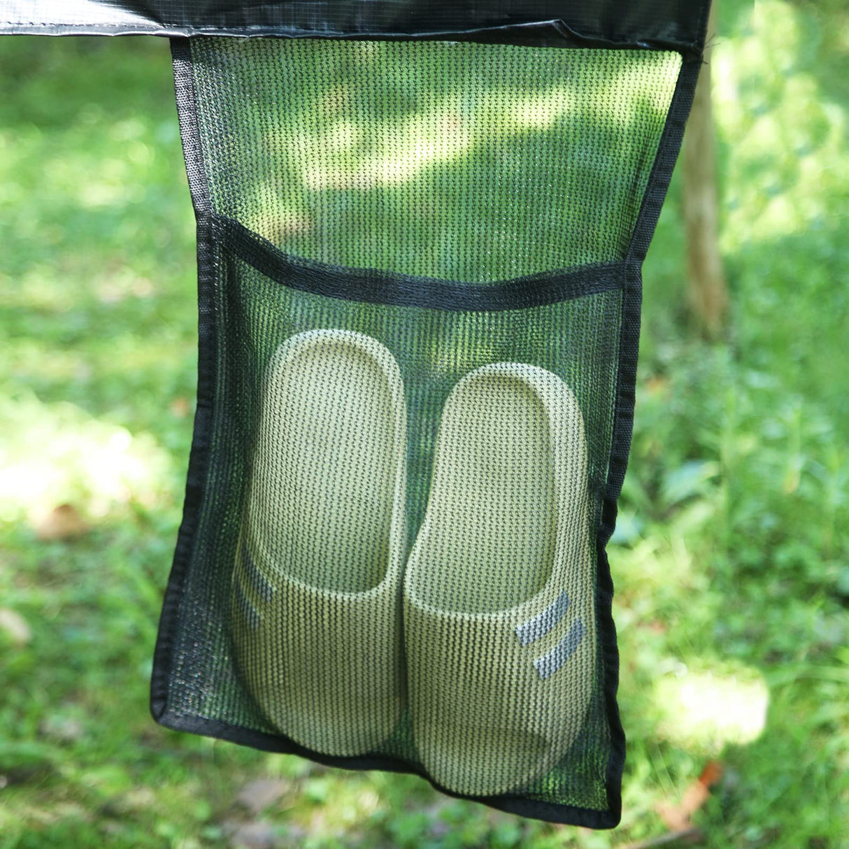 HBTower Trampoline Ladder, 2 Steps with Wide Steps, Trampoline Storage Bag, Universal Hook, 220 lbs Capacity Trampoline Accessories for Children Kids, Black HBTower