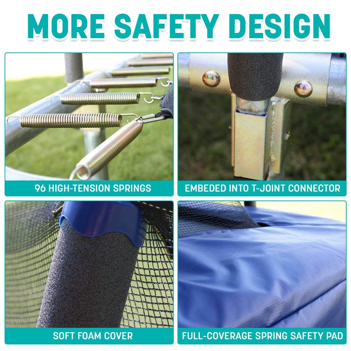 Skywalker Trampolines 9x15 FT Rectangle Trampoline with Safety Net, ASTM-Approved Outdoor Backyard Fun for Kids & Teens Skywalker Trampolines