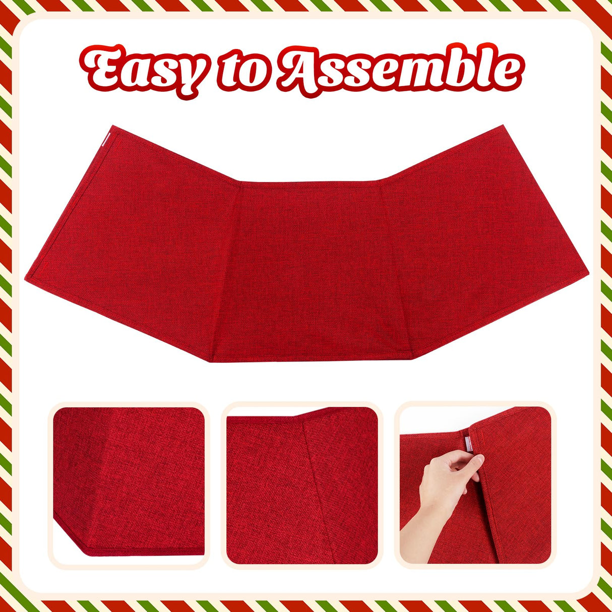 EverMerry Christmas Tree Decorations, 26’’ Christmas Tree Skirt Collar Stand, Foldable Christmas Tree Ring for Artificial Trees Christmas Tree Decor Base Cover & Holiday Decor & Party EverMerry