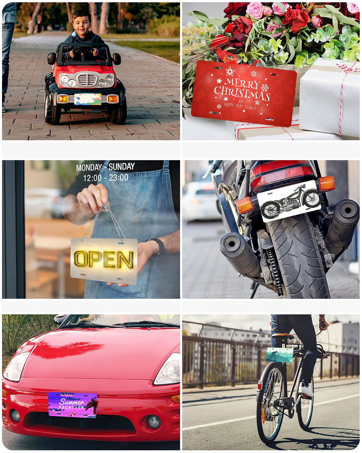 Personalized Front License Plate with Custom Image and Text Design - Car Tags and Vanity Plates KYJDZSW