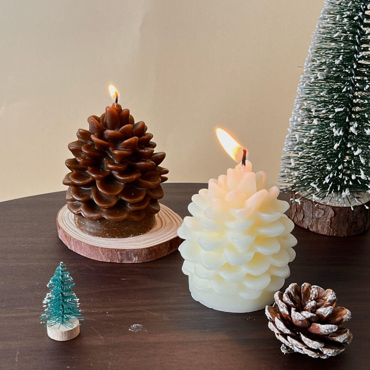 Christmas Pinecone Silicone Candle Molds 3D Pine Cone Candle Molds Silicone Resin Candle Mold Soap Mold Xmas Theme Resin Concrete Mould for Christmas Party DIY Table Home Decor Supplies (1 Pc) mdgfge