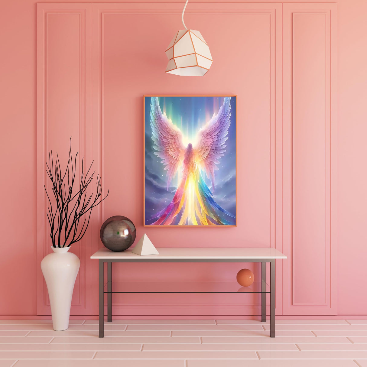 BYGFHLYW Rainbow Angel 5D Diamond Painting Kits for Adults Beginners,DIY Diamond Art Kit Full Round Drill,Paint by Diamonds Dot Gem Arts and Crafts Crystal Sets,Home Wall Decor 11.8x15.7inch BYGFHLYW