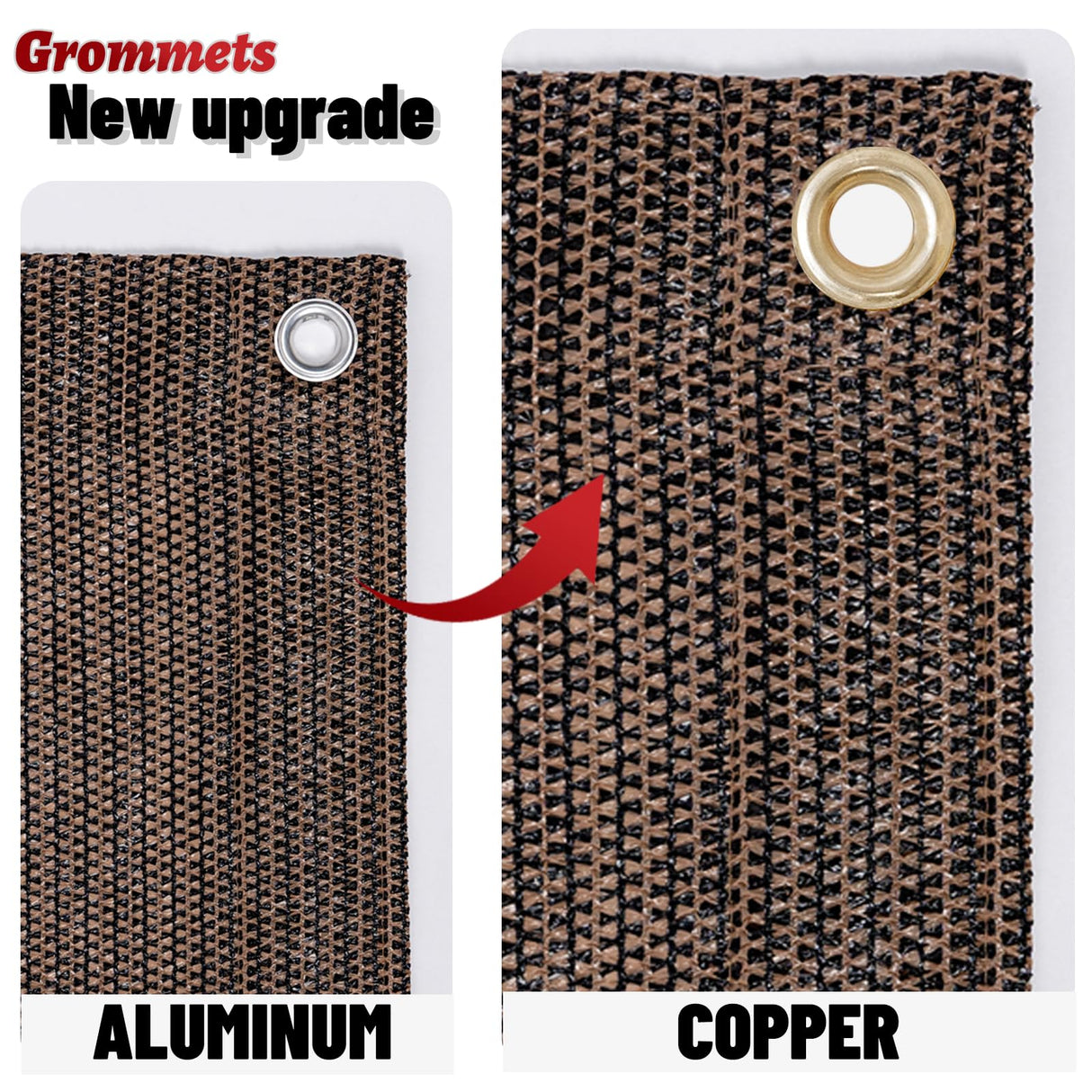 SUNNY GUARD Shade Cloth Custom Size 3x18 FT Sun Shade Screen Fabric Shade Cover Tarp with Grommets for Pergola Backyard Garden, Brown(We Customized) SUNNY GUARD