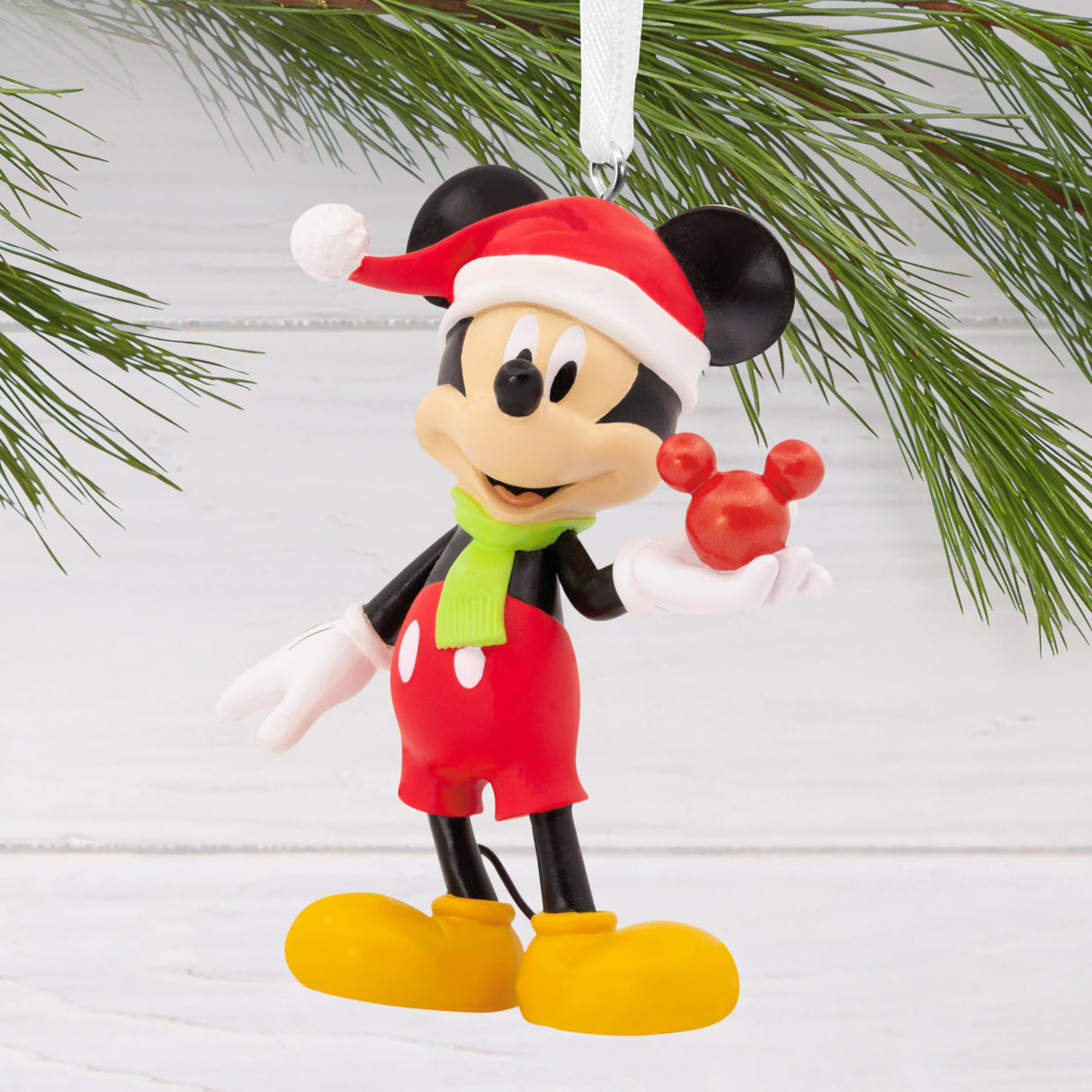 Hallmark Disney Mickey Mouse Holding Ornament Christmas Ornament Hallmark