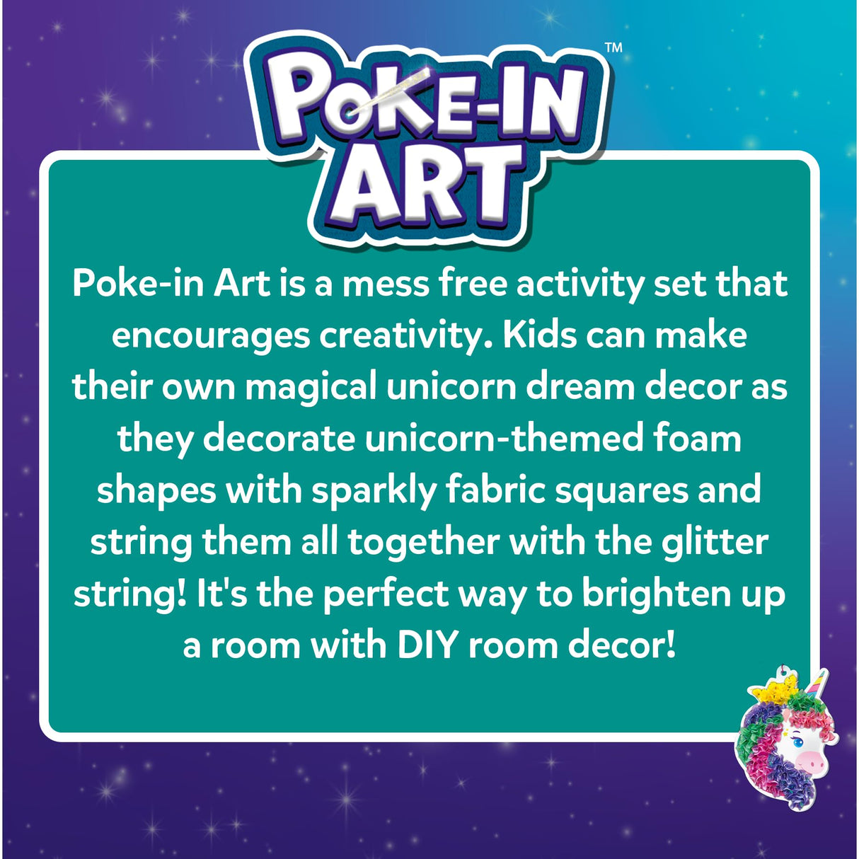 Skillmatics Poke-in Art - Magical Unicorn Dream Decor, Mess-Free Fun for Kids, DIY Wood Craft Kits, Creative Activity, Gifts for Ages 4, 5, 6, 7, 8, 9 Skillmatics
