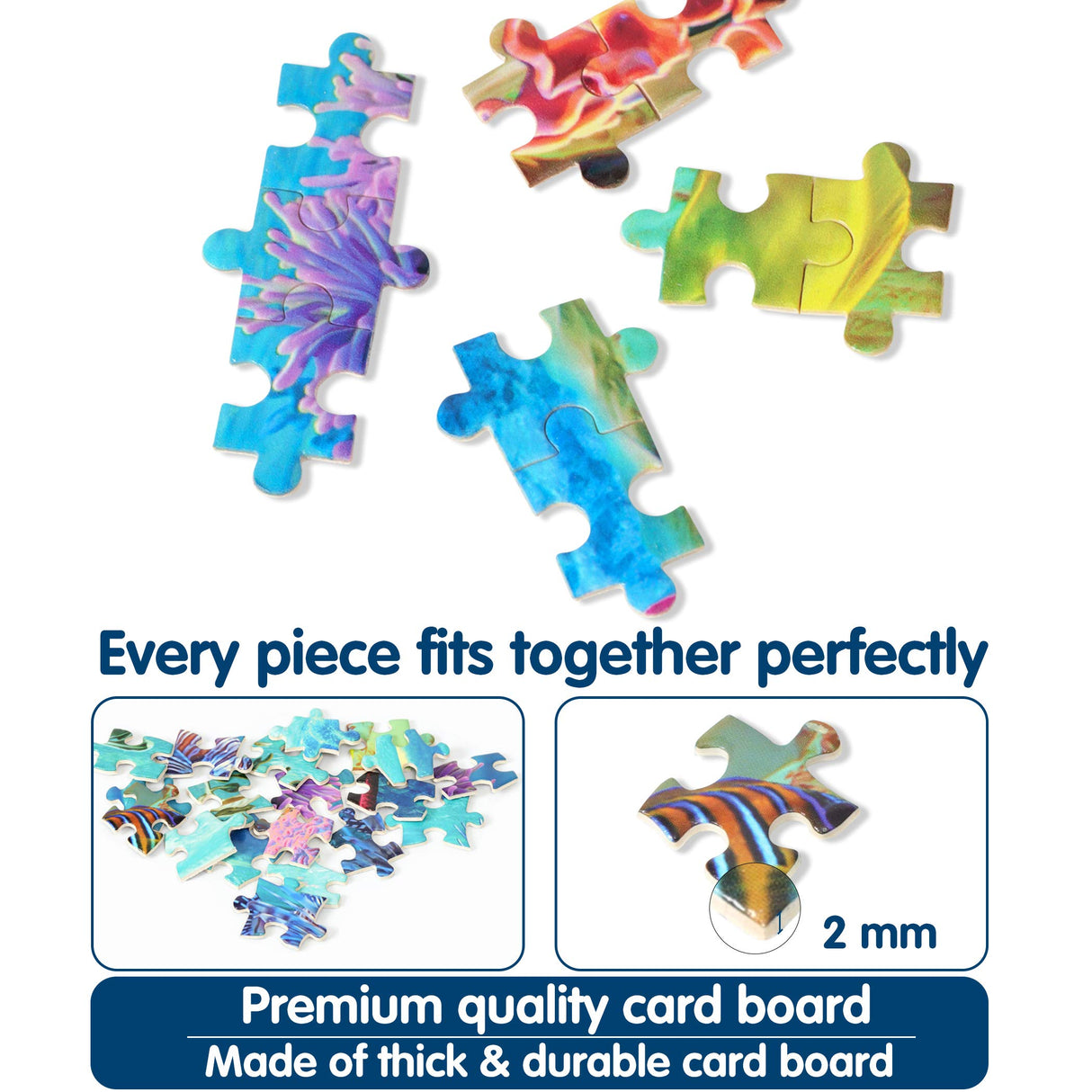 Becko US Puzzles for Adults Jigsaw Puzzles 500 Pieces Puzzles for Kids and Adults - Undersea World Underwater Paradise Ocean Scene Becko US