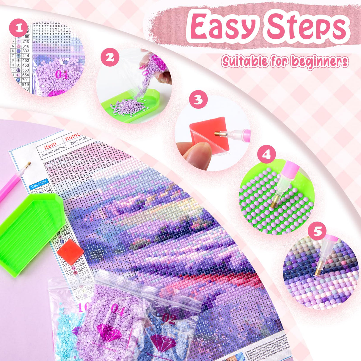 IPISSOI Diamond Art Painting Kits for Adults Beginners Art Flame Motorcycle 5D Full Round Drill Diamond Art Sets Paint by Diamonds Art Crystal Easy Home Wall Decor 12x16inch/30x40cm IPISSOI