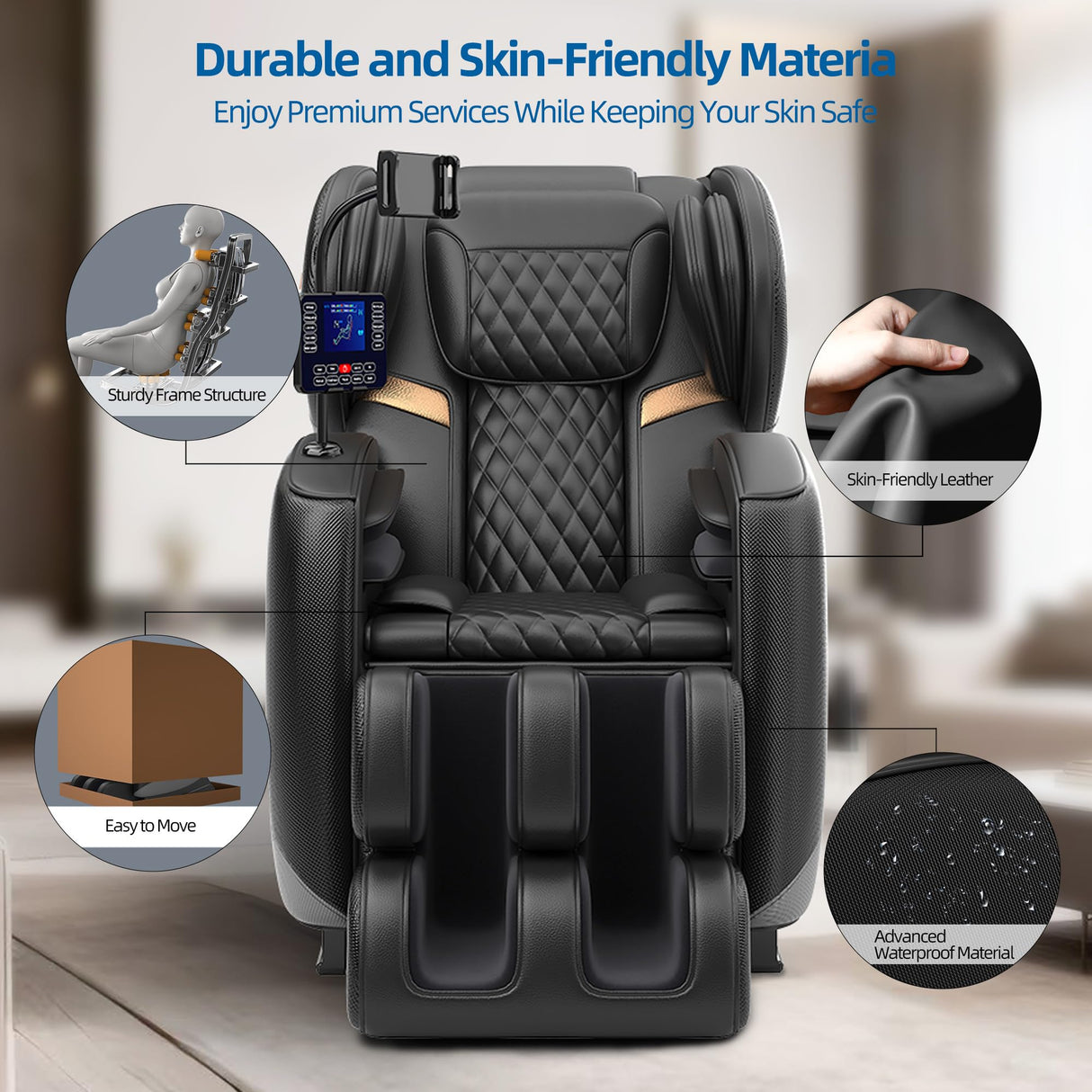 Massage Chair Full Body, Zero Gravity Massage Chair 2026 Recliner with 10 Fixed Rollers, 20 Auto Massage Modes, 8 Airbag, Waist and Back Heating, Bluetooth, Touch Screen Controller (Upgraded Black) LetvbRFxy