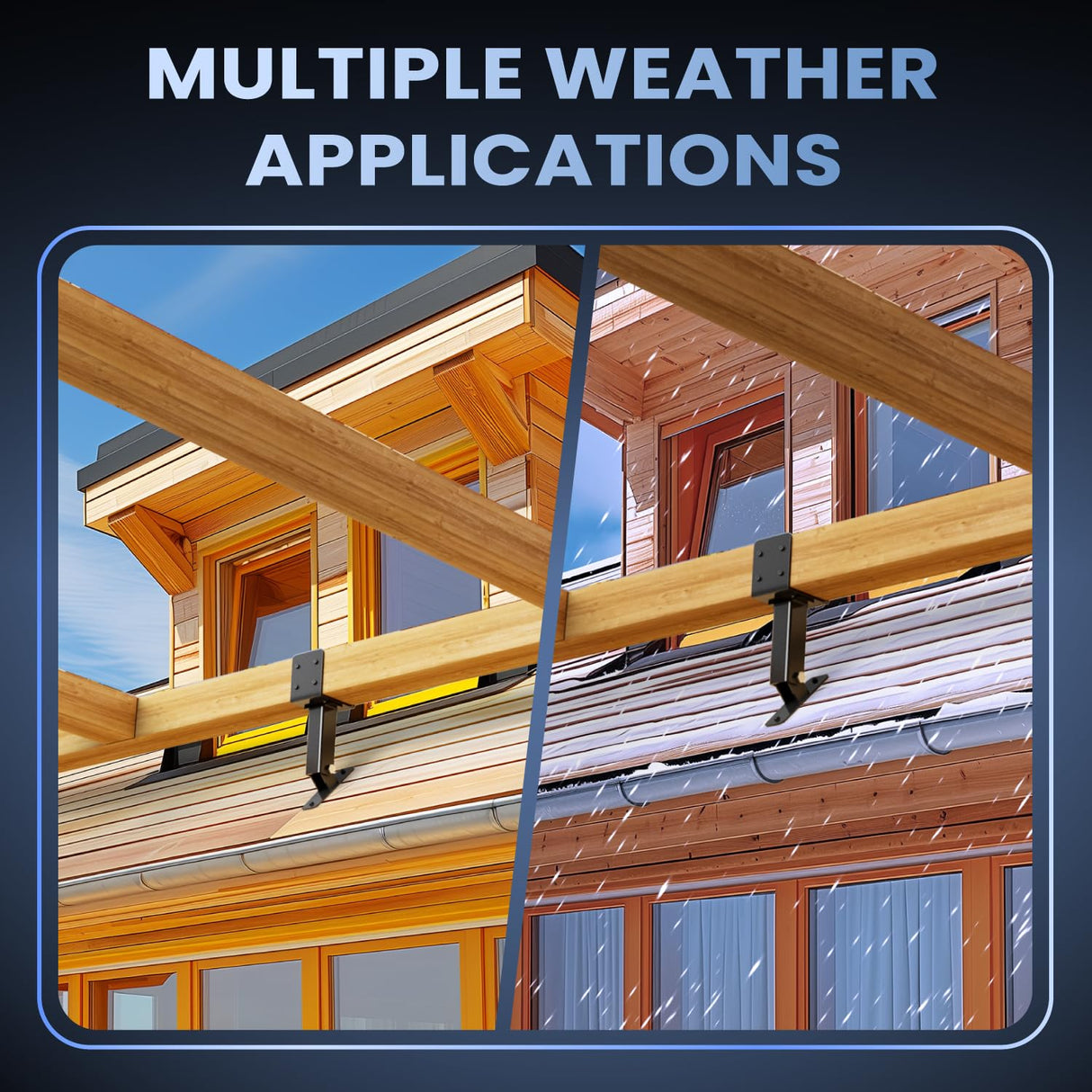 Pergola Roof Riser 3Pack Black Saddle 304 Stainless Steel Adjustable Angle Pergola Roof Riser Brackets for Patio Cover Wood Patio Pergola lunacme