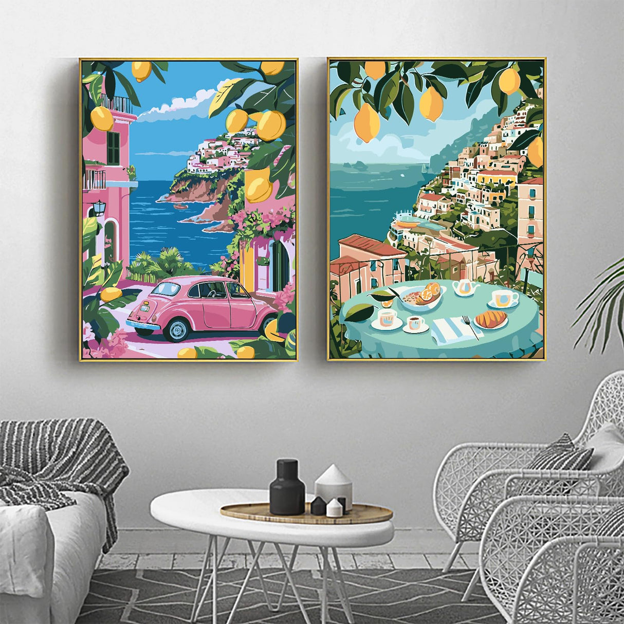 4Pack Paint by Numbers for Adult,Cityscape Paint by Numbers Kit for Adults Beginners,DIY Paint by Numbers Acrylic Paint CanvasPainting Kits Art,Home Wall Decor, 10X14 inch(Without Frame) APTDYIGL