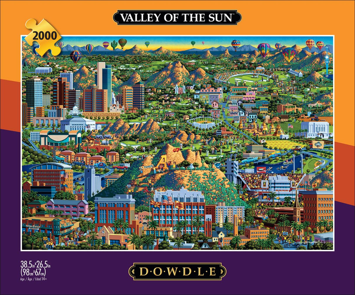 Buffalo Games - Eric Dowdle - Dowdle - Valley of The Sun - 2000 Piece Jigsaw Puzzle for Adults -Challenging Puzzle Perfect for Game Nights - Finished Size is 38.50 x 26.50 Buffalo Games