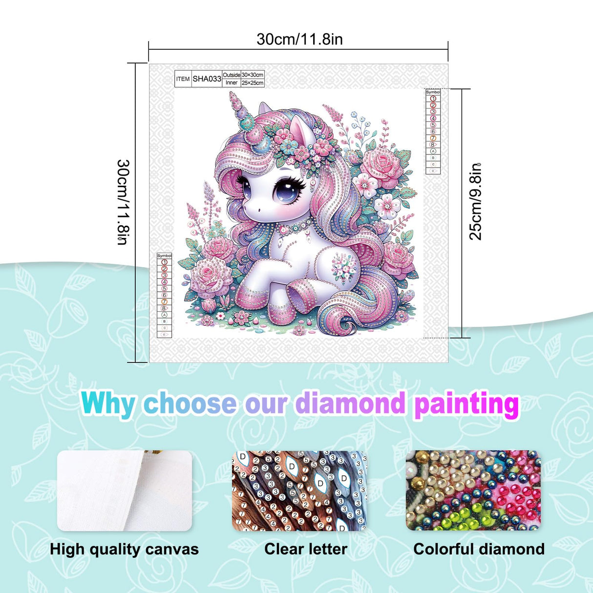 Tontut 5D Diamond Art Painting Kit, Pink Horse Animal Horse DIY Diamond Art Adult Set Mosaic Crafts, Suitable for Home, Office Wall Decoration, can be Packaged as Gifts for Friends Tontut