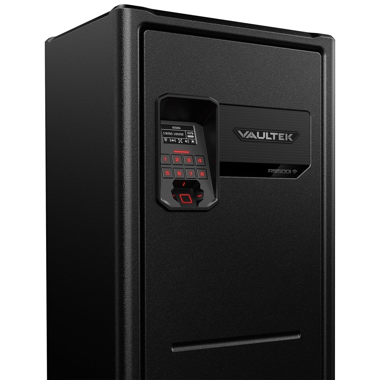 VAULTEK RS500i Compact Quick Access Biometric Rifle Safe with Modular Interior, ViSN Smart WiFi, Live Alerts, Auto-Open Door, & Anti-Theft Protection, Modular High Capacity Safe / ViSN RS500i VAULTEK