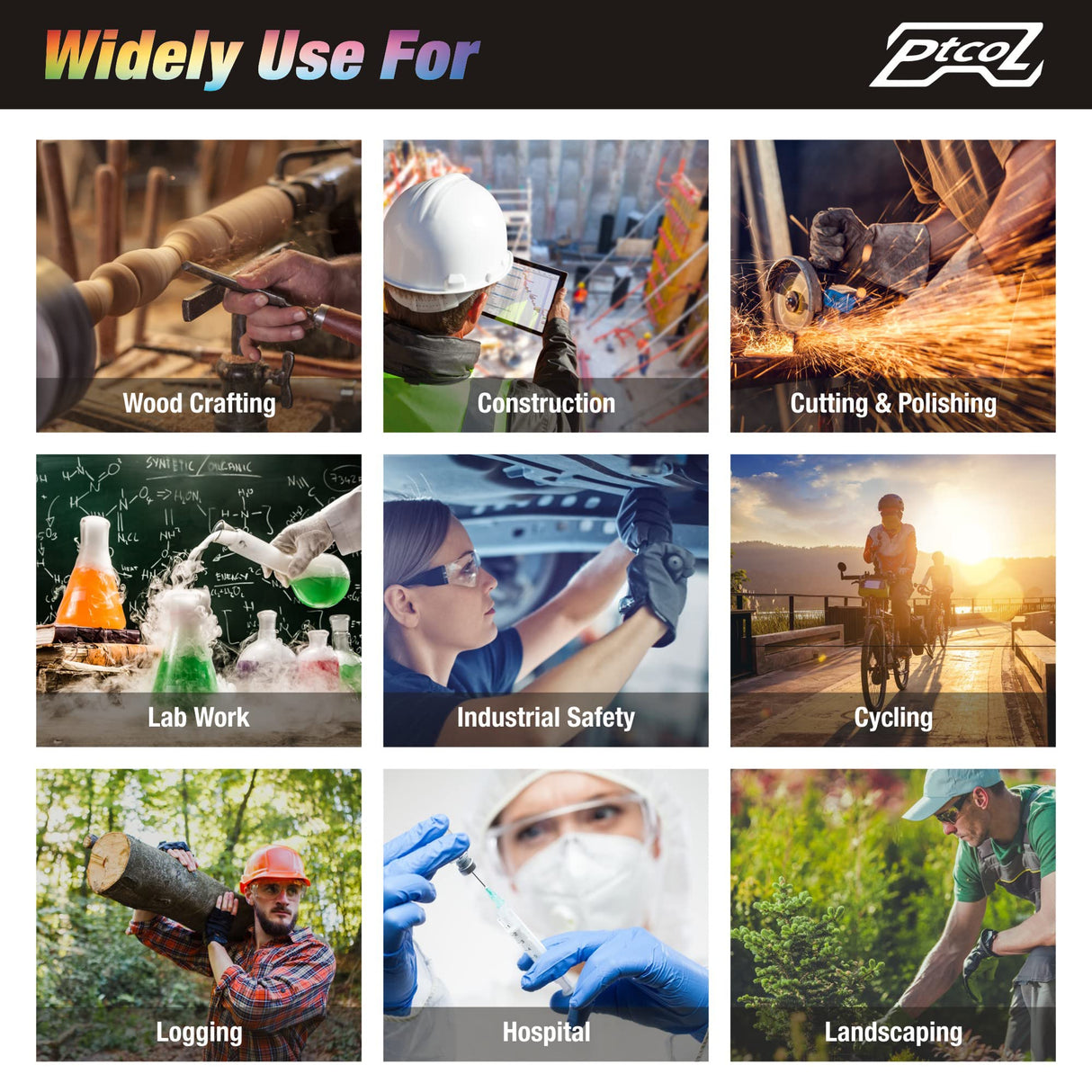 28 Pack Safety Glasses Crystal Clear (Bulk Pack of 24+4) Unisex Anti-Scratch Protective Goggles Impact Resistant Lens Eyewear with ANSI Z87.1 Certified for Construction, Shooting and Laboratory PTCOL