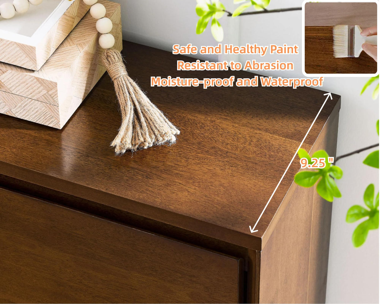 LKTART Mid Century Modern Sideboard Buffet Cabinet, Narrow Walnut Sideboard,Wood Storage Cabinet Credenza with 2 Doors for Living Room, Kitchen, Entryway, Hallway(9.25" D*39" L) LKTART