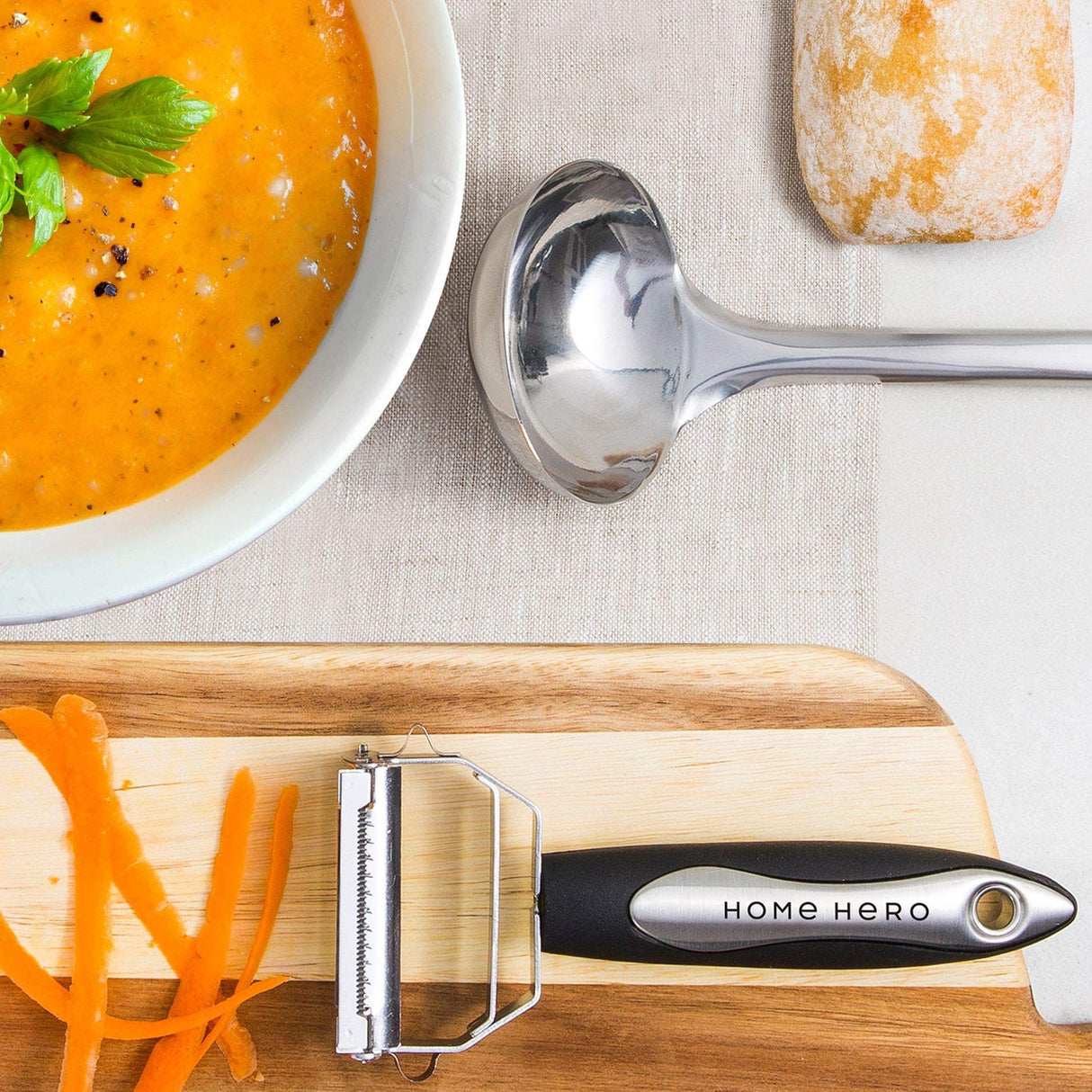 Home Hero 41 Pcs Stainless Steel Kitchen Utensils Set - Nonstick Stainless Steel Cooking Utensils Set - Heat Resistant Kitchen Essentials & Metal Kitchen Gadgets (41 Pcs Set) Home Hero