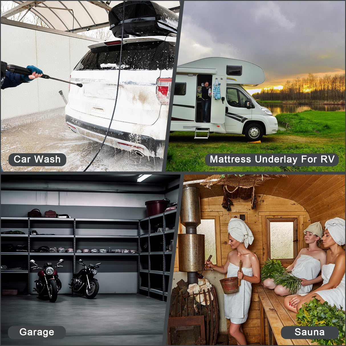 Drydiet 12 Pack Drainage Tiles Modular Interlocking Floor Tiles with 1 Pc Plastic Hammer 12" x 12" Cushion Mat Non Slip Rubber Floor Tiles with Holes for Pool Bathroom Deck Kitchen Patio (Black) Drydiet