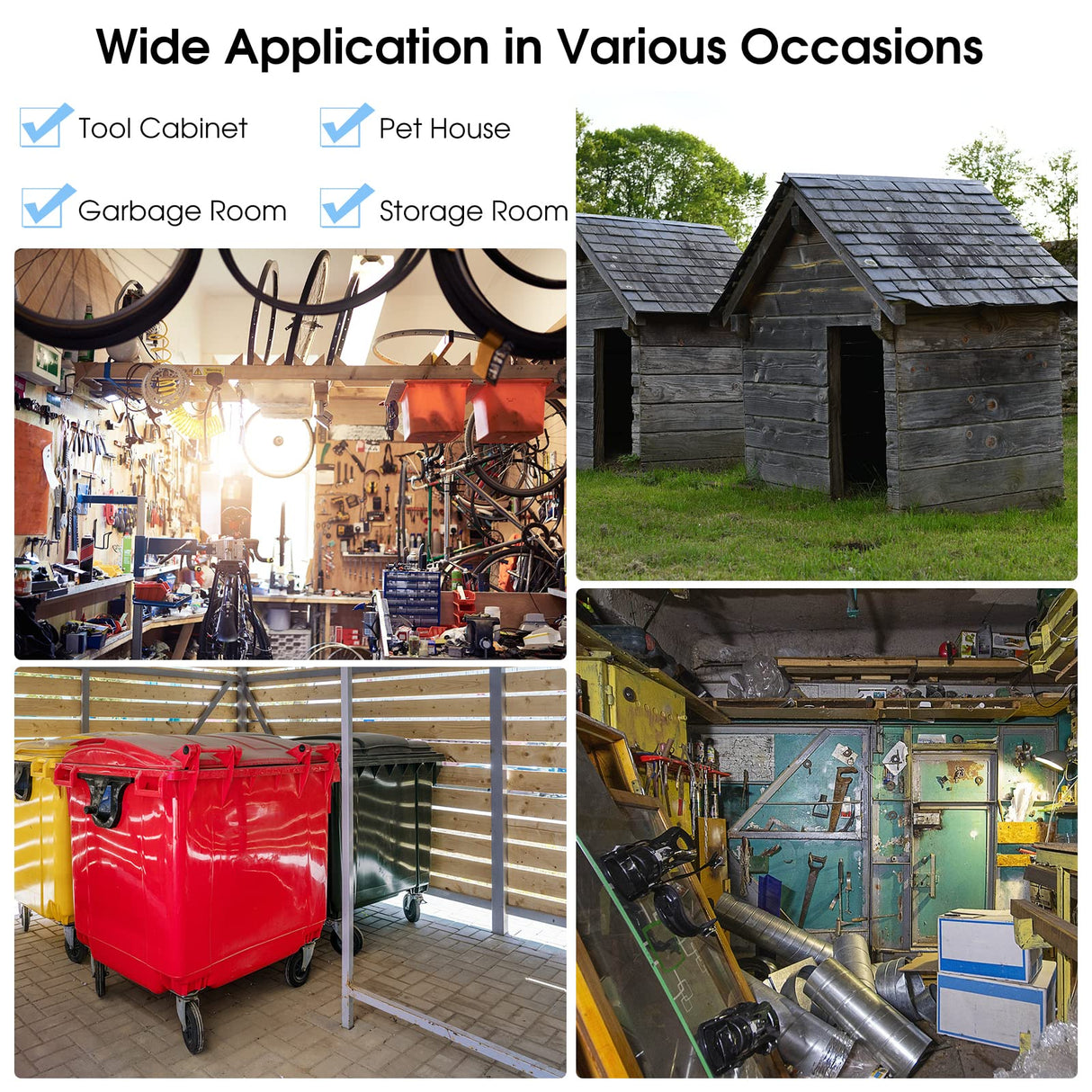 Goplus Outdoor Storage Shed, 8.5’ x 6.8’ x 6’ Weather-Resistant Utility Tool Organizer w/Foundation, 4 Louvers, Double Doors & Ramp, Galvanized Steel Tool Shed for Garden, Lawn, Yard Goplus