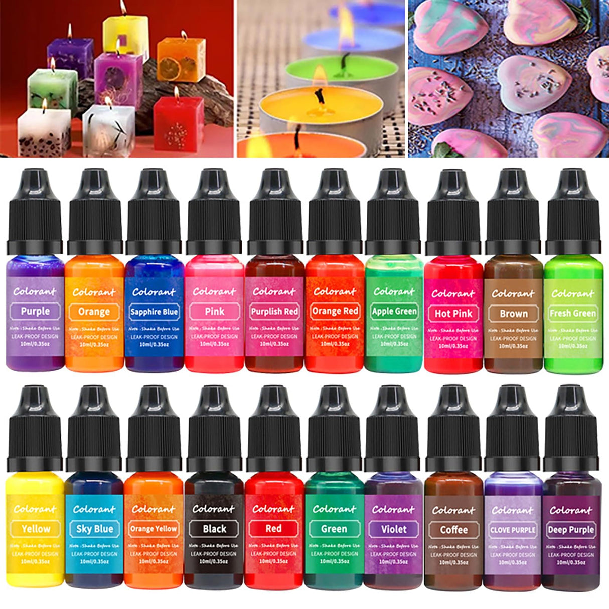 bephible 10ml Candle Dye - Color Essence Soap Candle Color Dye, Soy Wax Paraffin Dye Colorant for Home Black bephible