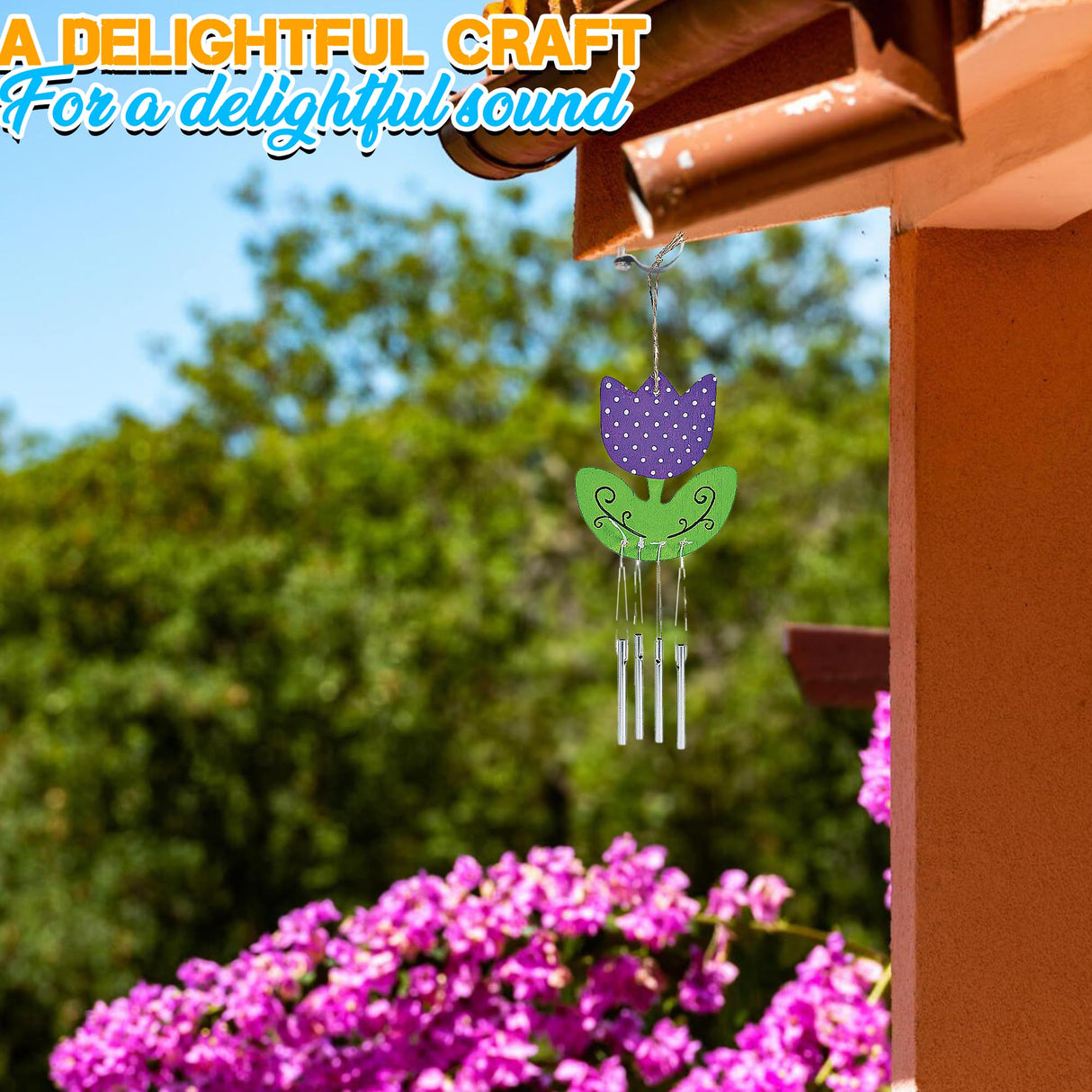 DIY Wind Chime Kits for Kids - Makes 12 - Assorted Spring Theme Shapes - Great Creative Activity for Kids Fun Express