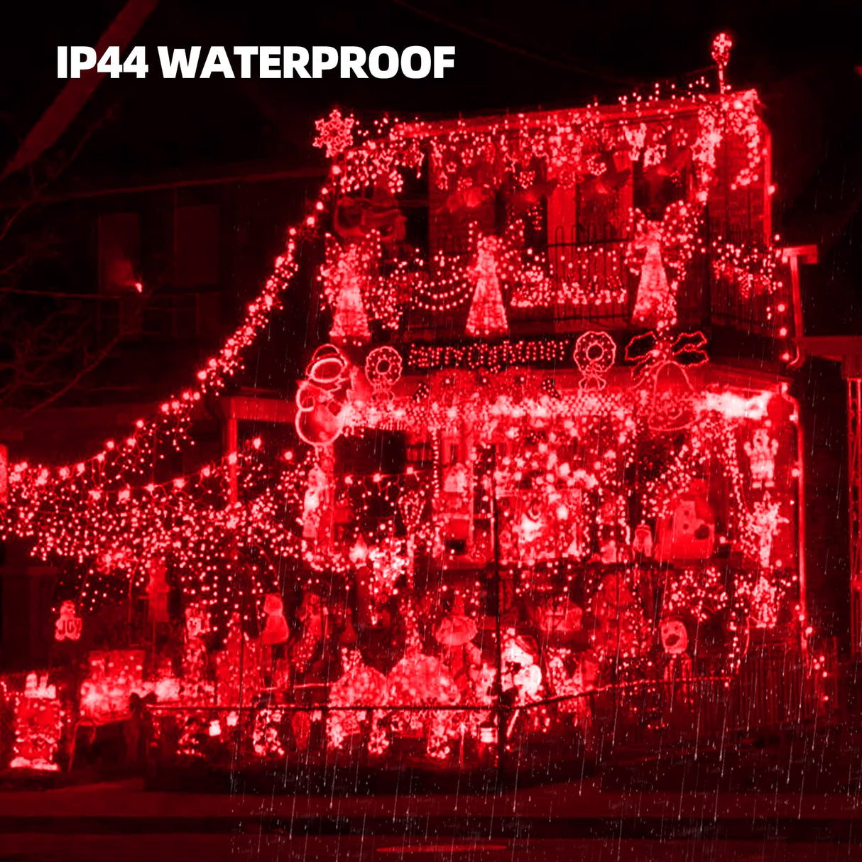 Uptotop Christmas 100 Count String Light, 20FT Plug in Waterproof String Light Decorations for Party Carnival Supplies, Outdoor Yard Garden Decor (RED) Uptotop