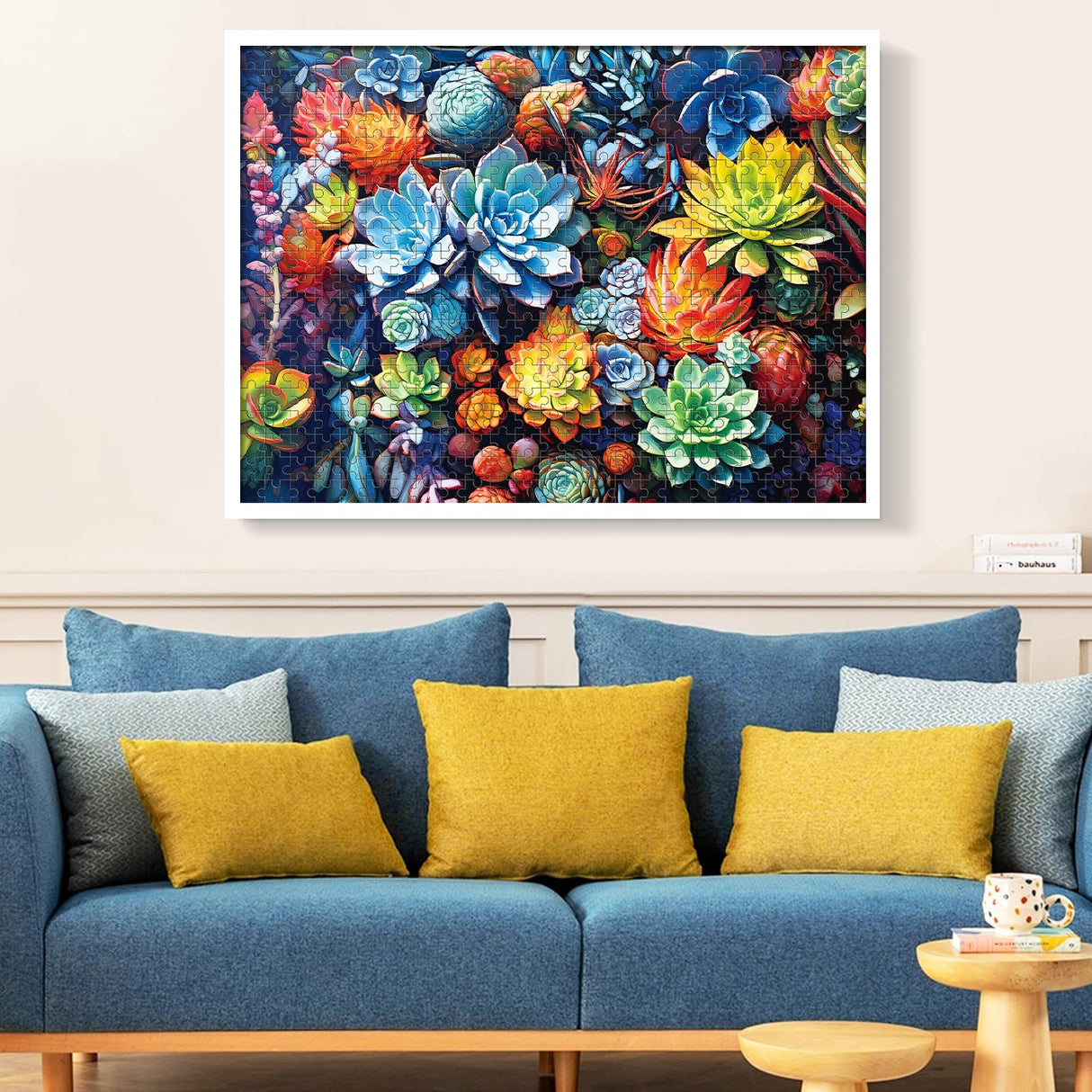 500 Piece Puzzle for Adults-Succulent Plant Puzzle| Recycled Cardboard Jigsaw Puzzles 500 Pieces | Challenging Family Activity Great Gift Idea for Family Friends | Difficult Puzzles Size 20.5X 15 in Edsjegn