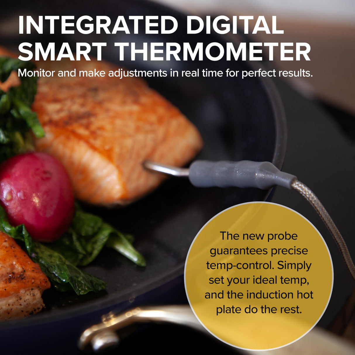 Nuwave Diamond Induction Cooktop, New & Improved Electric Burner with Probe, 91 Temps 50°F to 500°F, 6.5” Heating Coil, Shatter-Proof Ceramic Glass, 3 Wattage Settings, Ideal for Dorms, RVs & Apts Nuwave