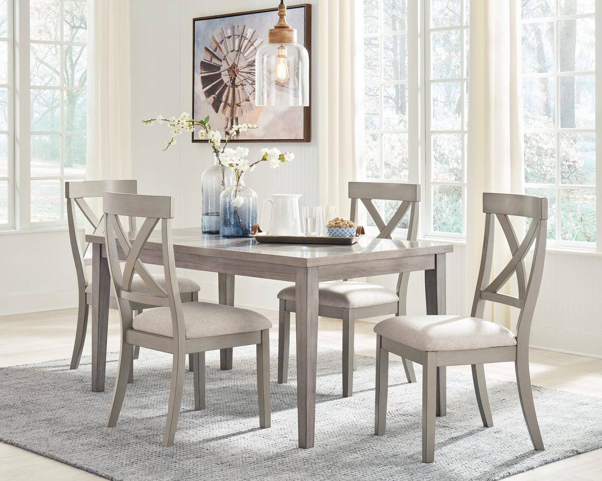 Signature Design by Ashley Parellen Modern Farmhouse Rectangular Dining Room Table, Gray Signature Design by Ashley