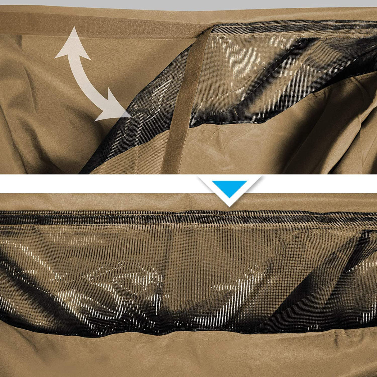 YardGrow 10x10 FT Gazebo Replacement Canopy Top Cover 2-Tiered Upgraded Patio Sunshade UV Protection, Canopy Cover ONLY (Tan) YardGrow