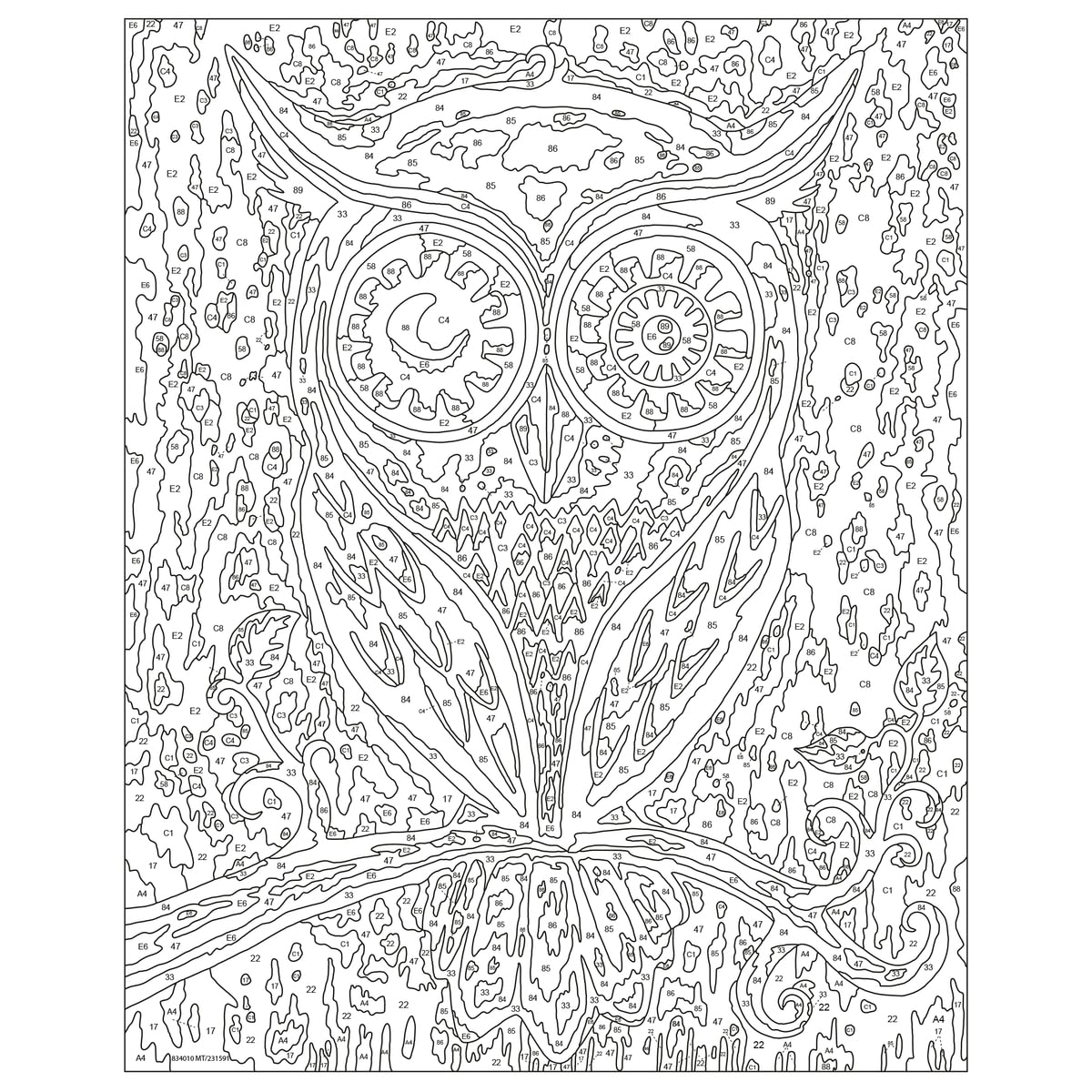 Ravensburger CreArt Dreaming Owl Paint by Numbers Kit for Adults - Painting Arts and Crafts for Ages 12 and Up Ravensburger