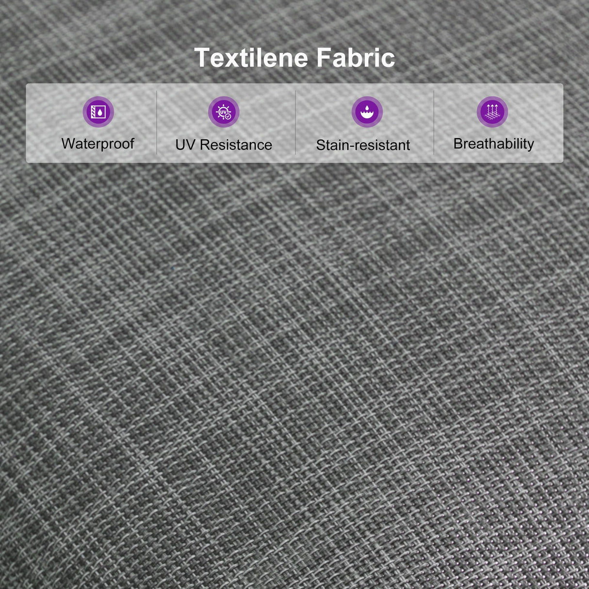 PURPLE LEAF 9 Pieces Outdoor Dining Set Outdoor Patio Furniture Aluminum Rattan Wicker Patio Table and Chairs Set for Lawn Backyard Deck Dark Grey PURPLE LEAF