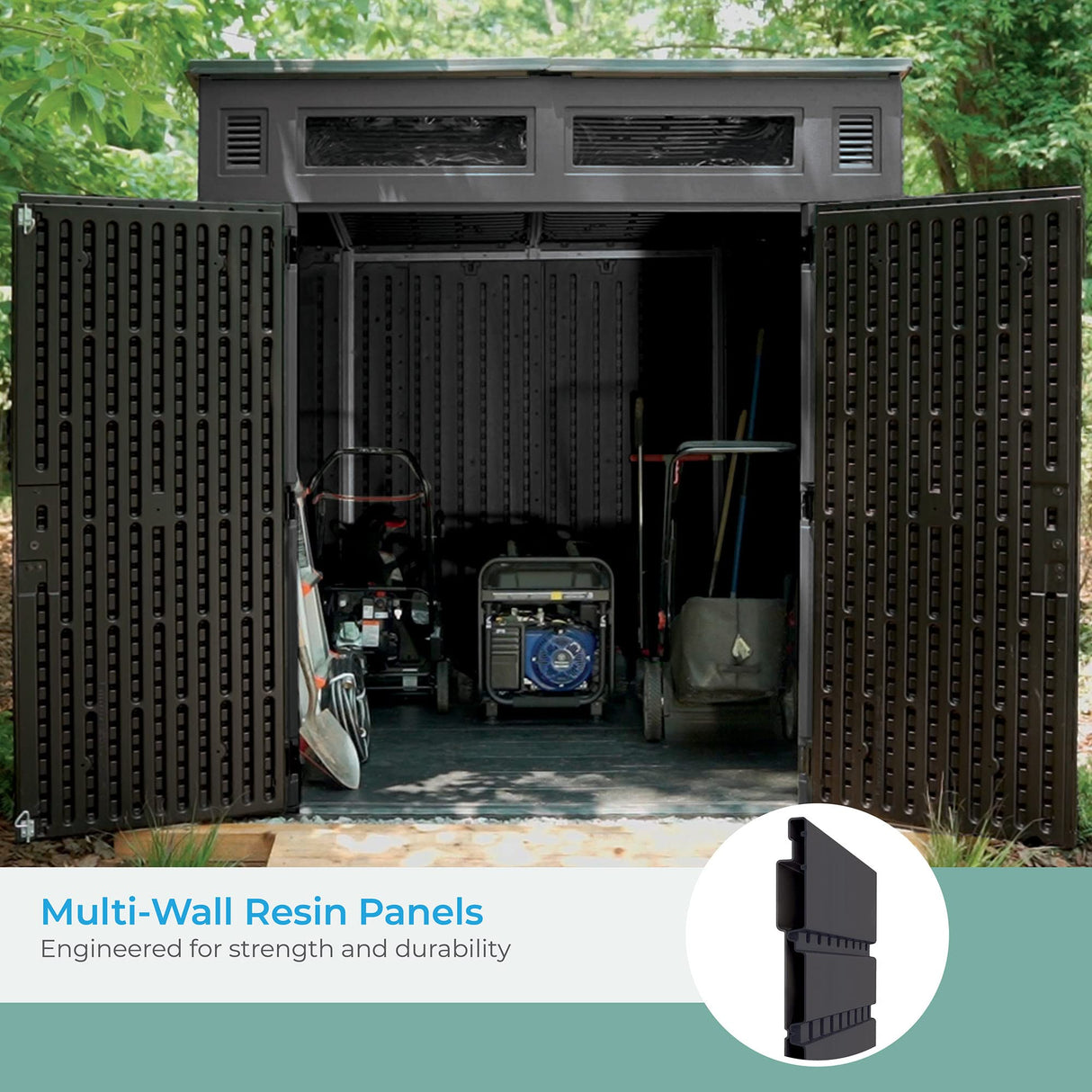 Suncast BMS7780 Modernist Shed, Peppercorn Suncast