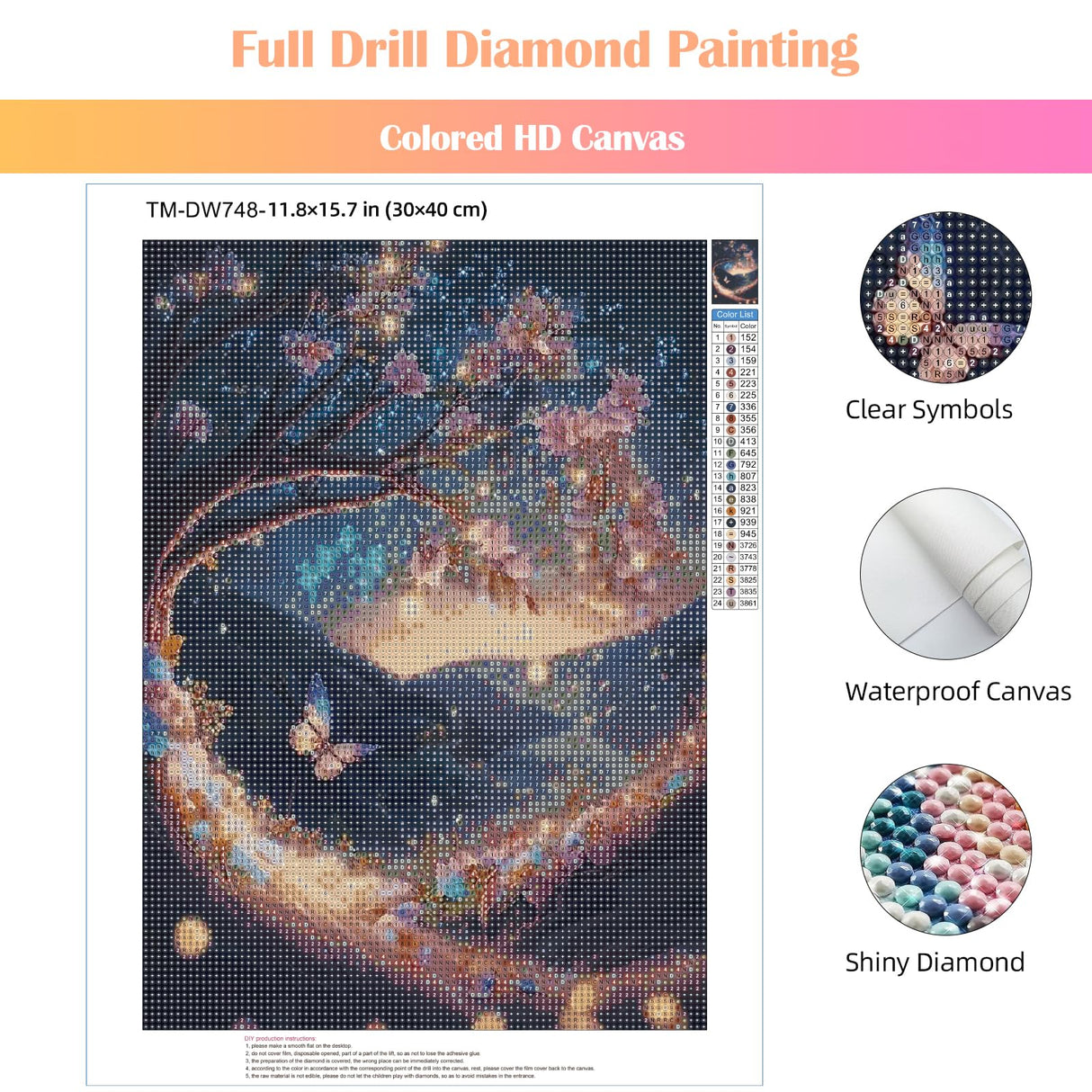 SuuTang 5D Diamond Painting Kits for Adults, Glow Firefly Tree Diamond Art Kits for Adults Beginner, DIY Full Round Drill Diamond Dots Gem Art Crafts, Home Decor Wall Art Gifts 12X16 Inch SuuTang